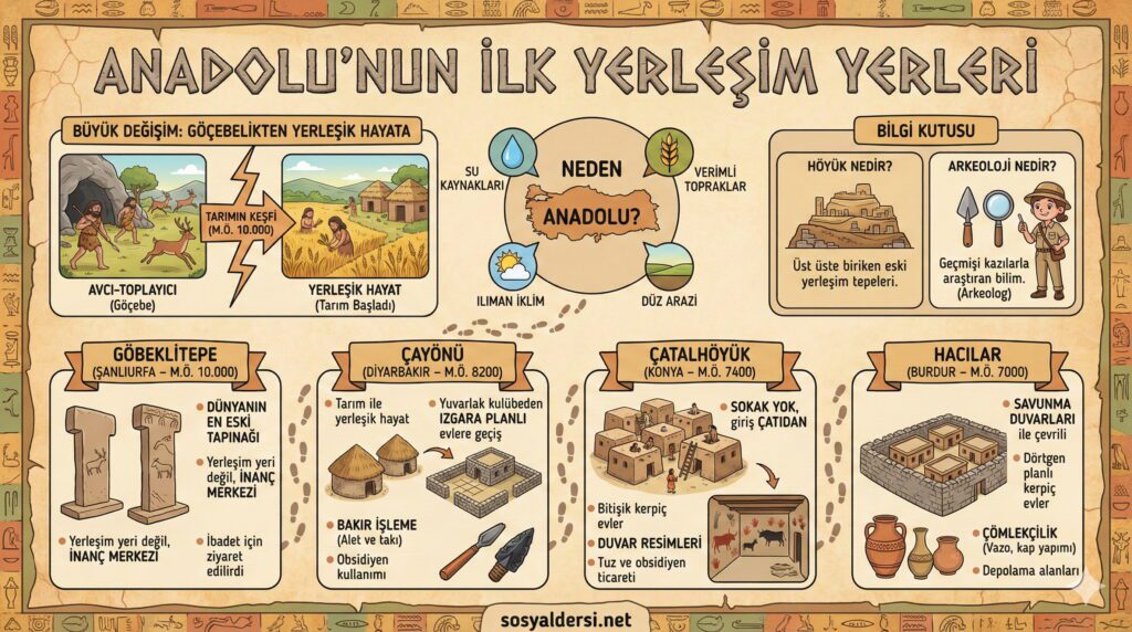 anadolunun ilk yerleşim yerlerinde yaşam