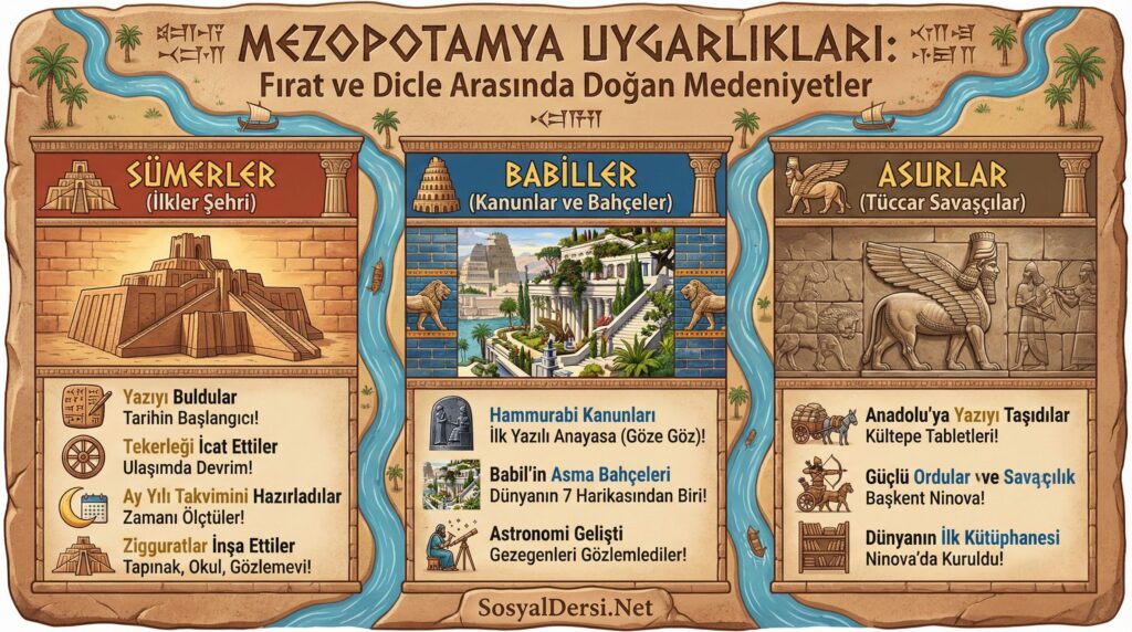 mezopotamya uygarliklarinin gunumuz medeniyetine katkilari